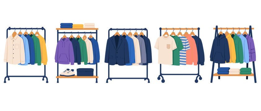 Clothing racks illustration