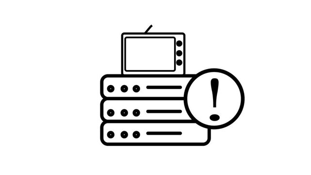 Financial decrease and stock market loss vector icon with falling bar chart and downward arrow.