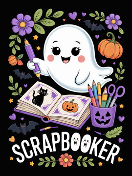 Scrapbooker Ghost Journal Markers Halloween Craft