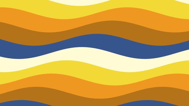 Abstract wavy stripes move horizontally across screen