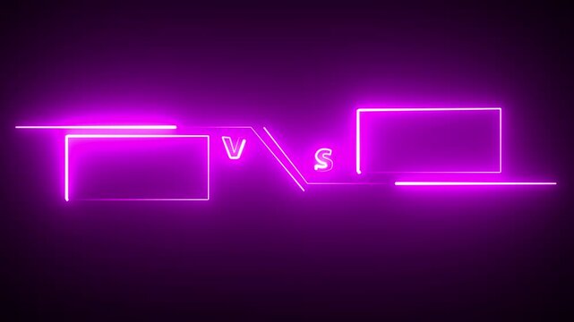 Versus Animation, Vs text fire Animation, versus match Animation. VS versus bars neon animated versus vs bars neon line animation..
