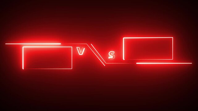 Versus Animation, Vs text fire Animation, versus match Animation. VS versus bars neon animated versus vs bars neon line animation..
