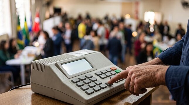 Casting a vote on an electronic voting machine