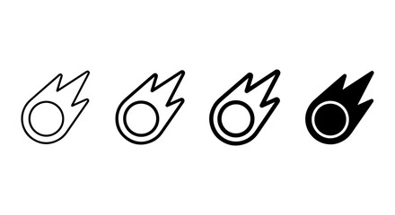 Meteor Icons, Comet Symbols, Space Objects, Celestial Event Graphics © Taskin