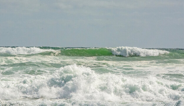 wave breaking on the beach