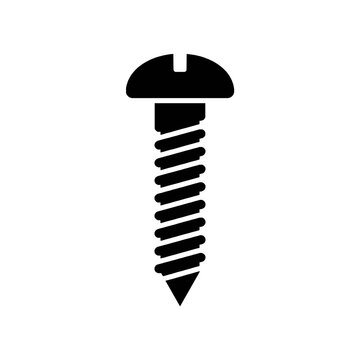 Flat vector screw icon