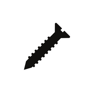 Flat vector screw icon
