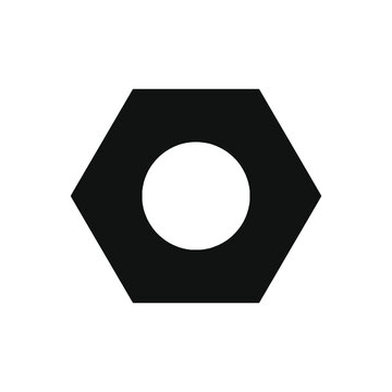 Hex nut vector icon
