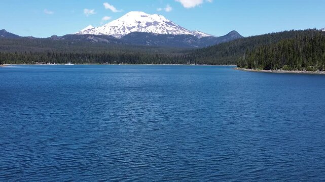 Elk Lake and South Sister - Cascade Lakes area in Oregon