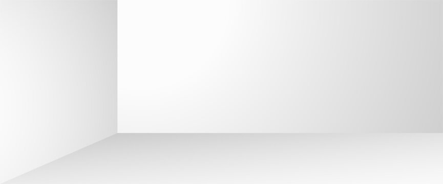 Empty white studio background. Design for displaying product.