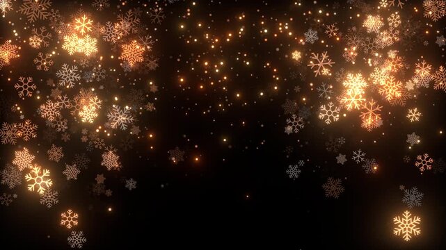 falling christmas sparkle particle overlay background loop