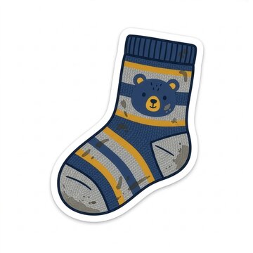 illustration of a sock on a white background