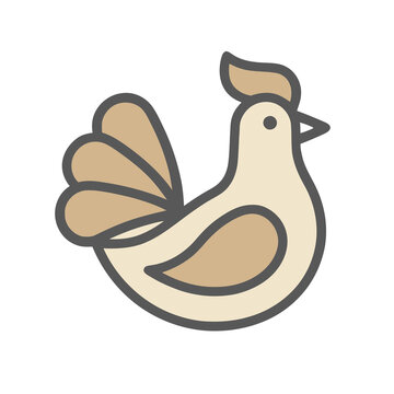 Stylized chicken icon