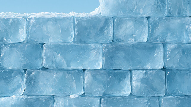 Ice Brick Seamless Texture Pattern