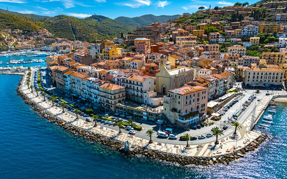 View of Porto Santo Stefano, Tuscany, Italy