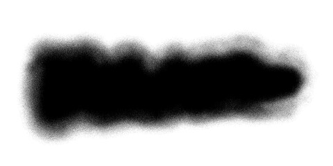 Fototapeta premium Solid black rectangular shape with irregular edges on a plain white background isolated on a transparent background