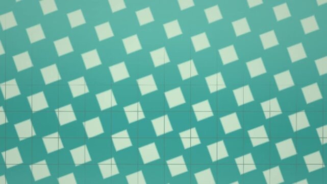 Tilted Pixel Square Grid Cyan Motion Graphic Loop