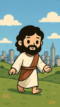 little boy running