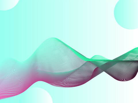 Modern abstract wave background with smooth pink to teal gradient, perfect for digital design, print, and creative projects.