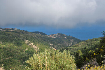 Fototapeta premium Spring view of Mountain of Lefkada, Greece