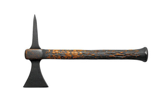 Medieval war hammer or tomahawk with textured handle