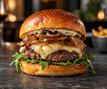 Grilled rib burger