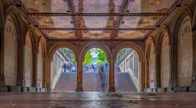Bethesda Terrace Arcade in Central Park New York City