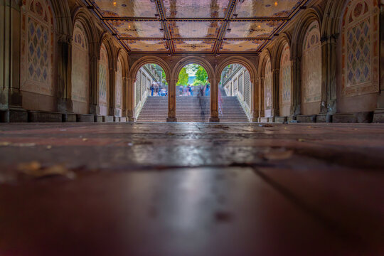 Bethesda Terrace Arcade in Central Park New York