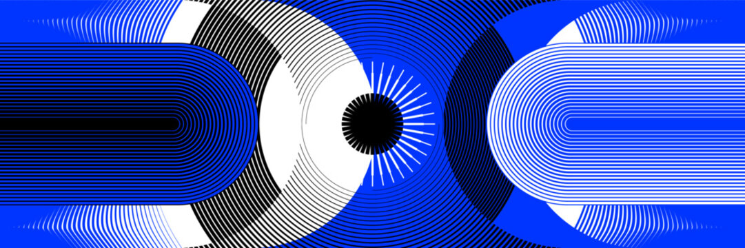 Blue abstract background with a geometric gradient patterns.