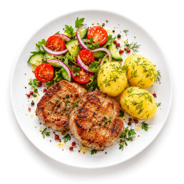 Fried pork and vegetables