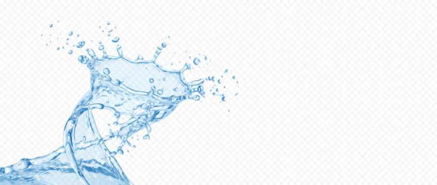 Easy-to-edit vector layers. Water splash with dynamic crown and droplets. Useful for mockups and editorial layouts. Five separate layers make the artwork easy to adapt to different designs.