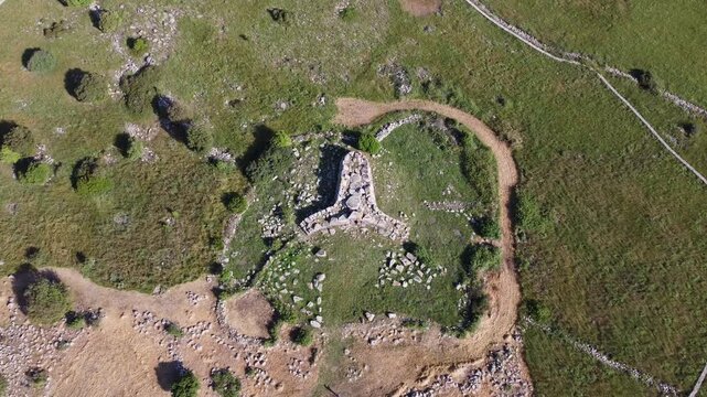 Ancient Megalithic Giants Tomb in Sardinia Drone Video