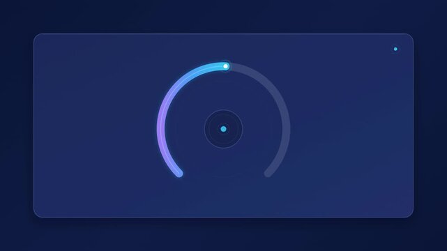 Circular progress radial gauge chart loop