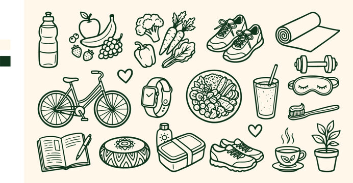 Healthy Food & Nutrition Doddle Design