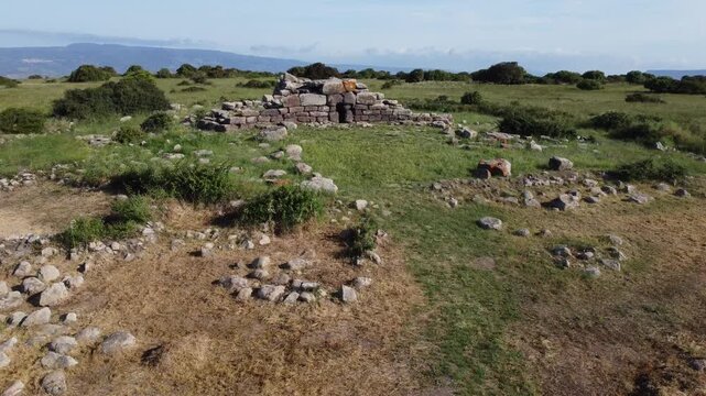 Ancient Megalithic Giants Tomb in Sardinia Drone Video