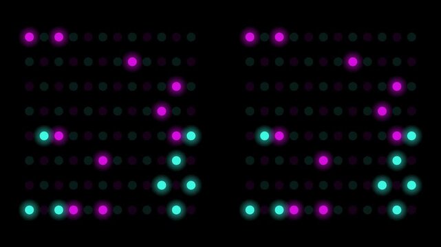 Abstract glowing neon digital grid matrix pattern background