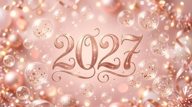 Hands holding 2024 with falling confetti and a pink celebratory background