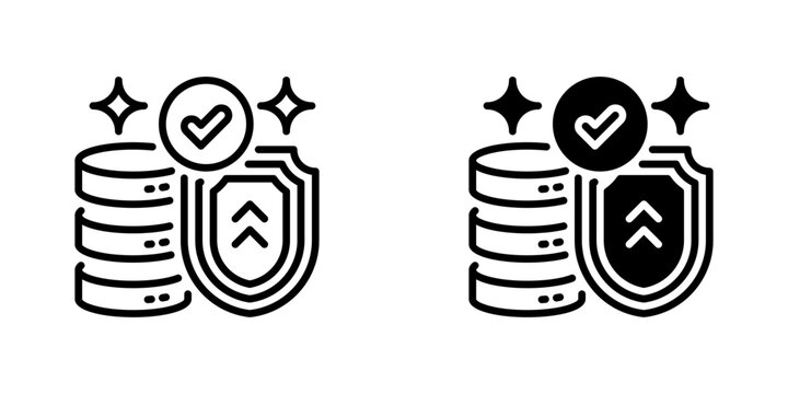 Server Firewall Line Icon, Outline Symbol for network security, protection, cyber defense, data privacy, and access control. Vector Sign Icon.