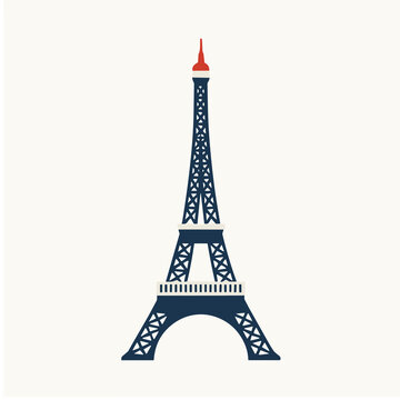 Eiffel Tower flat illustration