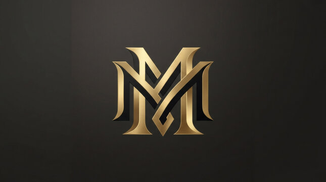 Elegant Double M Monogram in Minimalist Luxury Style