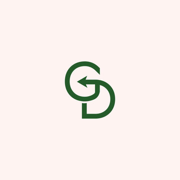 GD letter logo design. Classic and luxury style Logo.