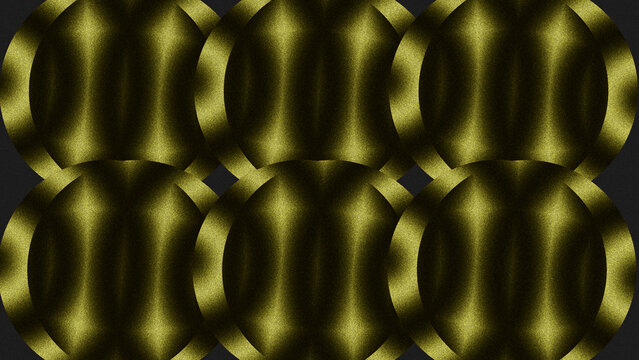 Golden Black Repeating 3D Loop Pattern Abstract Background