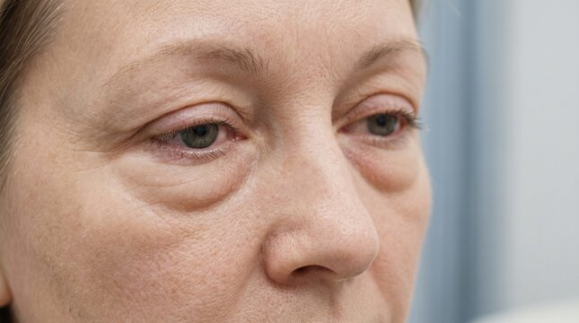 Periorbital Swelling Around the Eyes &ndash; Photorealistic Medical Image