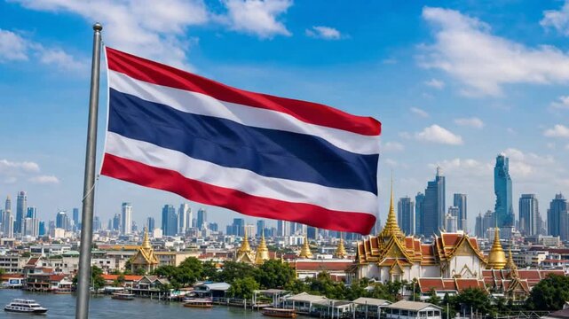 Flag of Thailand in Bangkok.