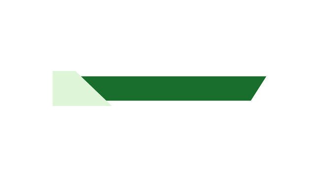 Green and Light Mint Green Lower Third Banner Isolated on Transparent Background