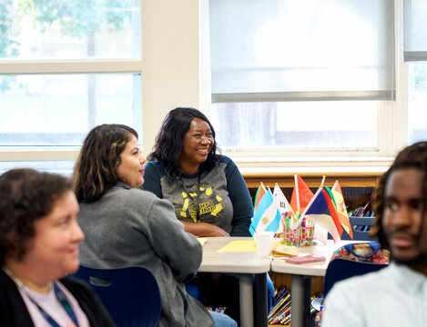 Happy Teachers collaborating