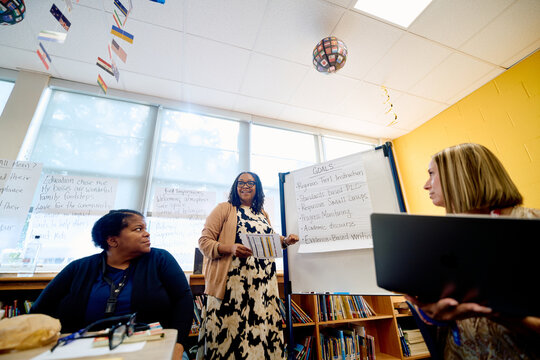 School Principal leading a meeting