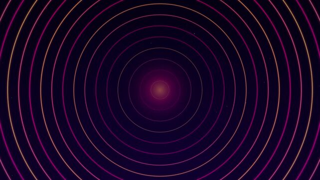 Abstract glowing concentric circles forming a neon purple pattern