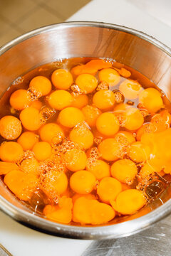 Cracked Eggs for food preparation