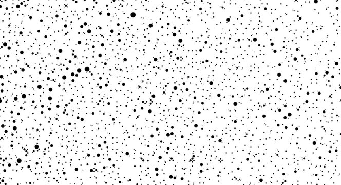 Black Grunge Noise Grain Texture Overlay, Abstract Halftone Dot Pattern Vector Background